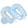 Maternity Pregnancy pillow- double-sided-Simple Owls blue