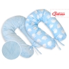 Maternity Pregnancy pillow- double-sided-Simple Owls blue