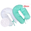 Maternity Pregnancy pillow- double-sided-Simple white dots on mint
