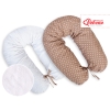 Maternity Pregnancy pillow- double-sided- White dots on brown