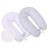 Maternity Pregnancy pillow- double-sided- White with black dots