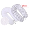 Maternity Pregnancy pillow- double-sided- White with black dots
