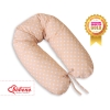 Maternity Pregnancy pillow- White polka dots on beige