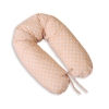 Maternity Pregnancy pillow- White polka dots on beige