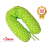 Maternity Pregnancy pillow- White polka dots on green