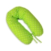 Maternity Pregnancy pillow- White polka dots on green