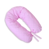 Maternity Pregnancy pillow- White polka dots on pink