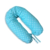 Maternity Pregnancy pillow- White polka dots on turquoise
