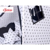 MEGA SET: Kids Teepee tent + playmat + pillows + decorative feathers- Black Stars/black