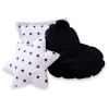 MEGA SET: Kids Teepee tent + playmat + pillows + decorative feathers- Black Stars/black