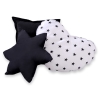 MEGA SET: Kids Teepee tent + playmat + pillows + decorative feathers- Black Stars/black