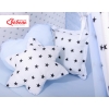 MEGA SET: Kids Teepee tent + playmat + pillows + decorative feathers- Black Stars/blue