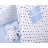 MEGA SET: Kids Teepee tent + playmat + pillows + decorative feathers- Black Stars/blue