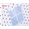 MEGA SET: Kids Teepee tent + playmat + pillows + decorative feathers- Black Stars/blue