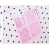MEGA SET: Kids Teepee tent + playmat + pillows + decorative feathers- Black Stars/pink