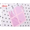 MEGA SET: Kids Teepee tent + playmat + pillows + decorative feathers- Black Stars/pink