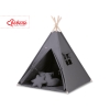MEGA SET: Kids Teepee tent + playmat + pillows + decorative feathers FREE!- anthracite