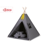 MEGA SET: Kids Teepee tent + playmat + pillows + decorative feathers FREE!- anthracite
