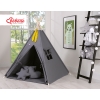 MEGA SET: Kids Teepee tent + playmat + pillows + decorative feathers FREE!- anthracite