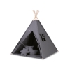 MEGA SET: Kids Teepee tent + playmat + pillows + decorative feathers FREE!- anthracite