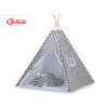 MEGA SET: Kids Teepee tent + playmat + pillows + decorative feathers FREE! - Chevron black