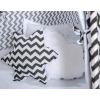 MEGA SET: Kids Teepee tent + playmat + pillows + decorative feathers FREE! - Chevron black