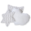 MEGA SET: Kids Teepee tent + playmat + pillows + decorative feathers FREE!- Chevron Gray
