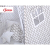 MEGA SET: Kids Teepee tent + playmat + pillows + decorative feathers FREE!- Chevron Gray