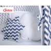 MEGA SET: Kids Teepee tent + playmat + pillows + decorative feathers FREE! - Chevron navy blue