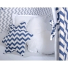 MEGA SET: Kids Teepee tent + playmat + pillows + decorative feathers FREE! - Chevron navy blue