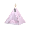 MEGA SET: Kids Teepee tent + playmat + pillows + decorative feathers FREE!- Chevron pink
