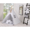 MEGA SET: Kids Teepee tent + playmat + pillows + decorative feathers FREE! - gray