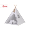MEGA SET: Kids Teepee tent + playmat + pillows + decorative feathers FREE! - gray