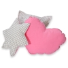 MEGA SET: Kids Teepee tent + playmat + pillows + decorative feathers FREE!- Gray checkered-pink