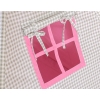 MEGA SET: Kids Teepee tent + playmat + pillows + decorative feathers FREE!- Gray checkered-pink