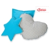 MEGA SET: Kids Teepee tent + playmat + pillows + decorative feathers FREE!- Gray checkered-turquoise