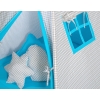 MEGA SET: Kids Teepee tent + playmat + pillows + decorative feathers FREE!- Gray checkered-turquoise
