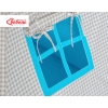 MEGA SET: Kids Teepee tent + playmat + pillows + decorative feathers FREE!- Gray checkered-turquoise