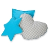 MEGA SET: Kids Teepee tent + playmat + pillows + decorative feathers FREE!- Gray checkered-turquoise