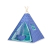 MEGA SET: Kids Teepee tent + playmat + pillows + decorative feathers FREE!- Navy blue stars