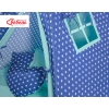 MEGA SET: Kids Teepee tent + playmat + pillows + decorative feathers FREE!- Navy blue stars