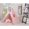 MEGA SET: Kids Teepee tent + playmat + pillows + decorative feathers FREE! - pastel pink