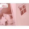 MEGA SET: Kids Teepee tent + playmat + pillows + decorative feathers FREE! - pastel pink