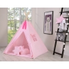 MEGA SET: Kids Teepee tent + playmat + pillows + decorative feathers FREE!- pink