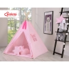 MEGA SET: Kids Teepee tent + playmat + pillows + decorative feathers FREE!- pink