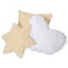 MEGA SET: Kids Teepee tent + playmat + pillows + decorative feathers FREE!- White dots on beige