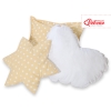 MEGA SET: Kids Teepee tent + playmat + pillows + decorative feathers FREE!- White dots on beige