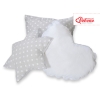 MEGA SET: Kids Teepee tent + playmat + pillows + decorative feathers FREE!- White dots on Gray