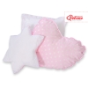 MEGA SET: Kids Teepee tent + playmat + pillows + decorative feathers FREE! - White dots on pink