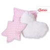 MEGA SET: Kids Teepee tent + playmat + pillows + decorative feathers FREE! - White dots on pink
